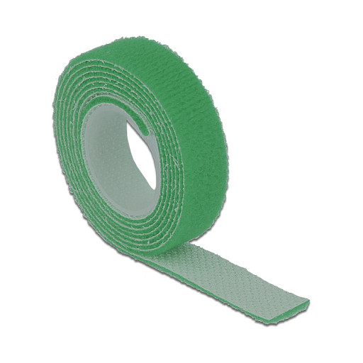Čičak traka za kabele DELOCK 1m x 13mm (zelena, višekratna upotreba)