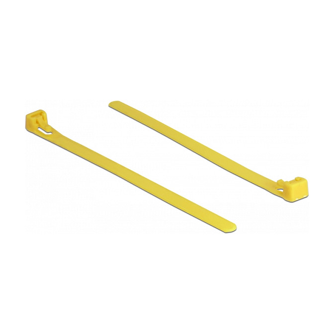 Vezice za kabele DELOCK 150 x 7.5 mm (100 kom, žute, višekratne, otporne na toplinu)-0