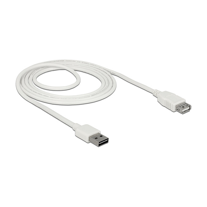 USB produžni kabel DELOCK EASY-USB 2.0 (Tip-A M na Tip-A Ž, 2 m, bijeli)