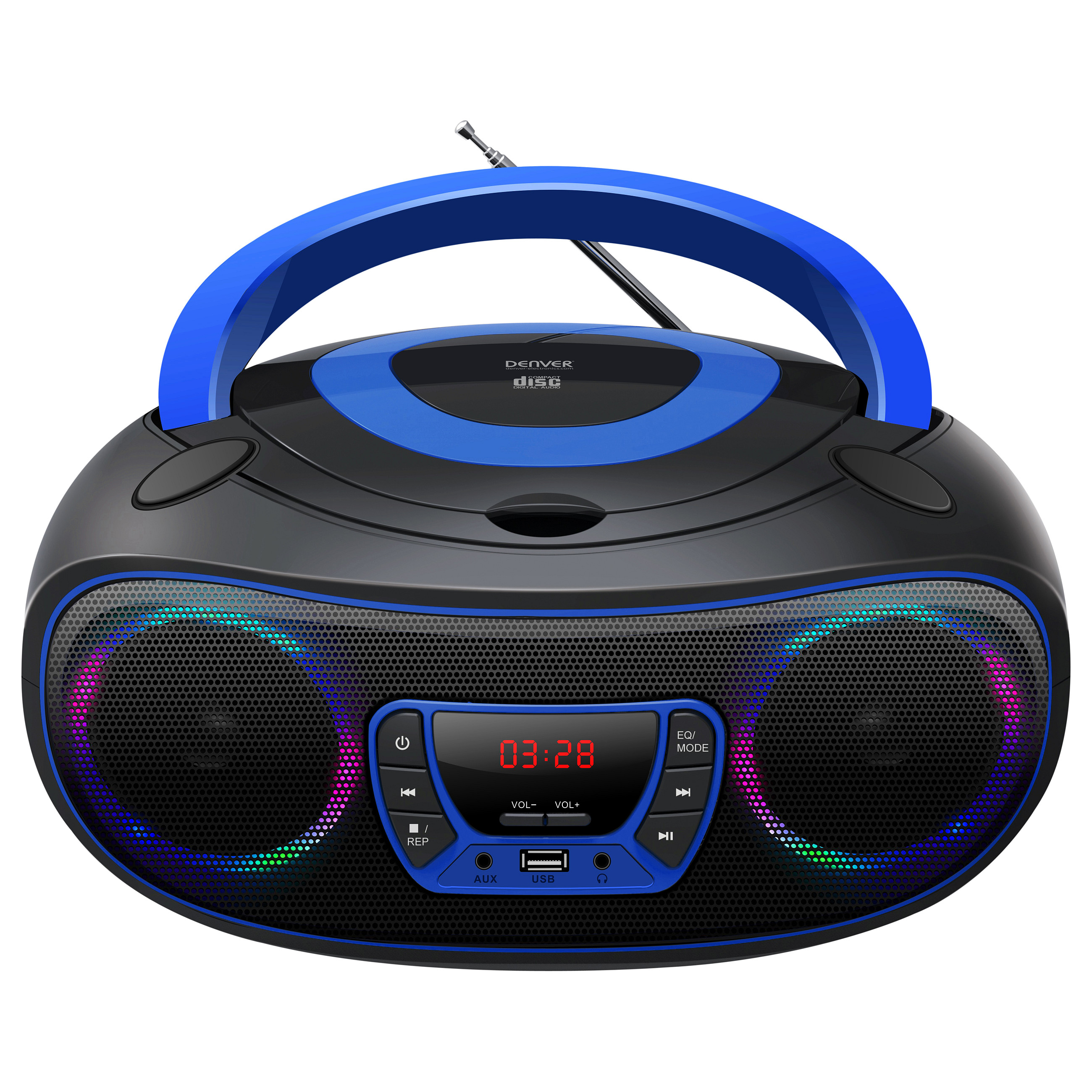 Prijenosni CD radio DENVER TCL-212BT (Bluetooth, FM radio, CD player, AUX) Plavi-1