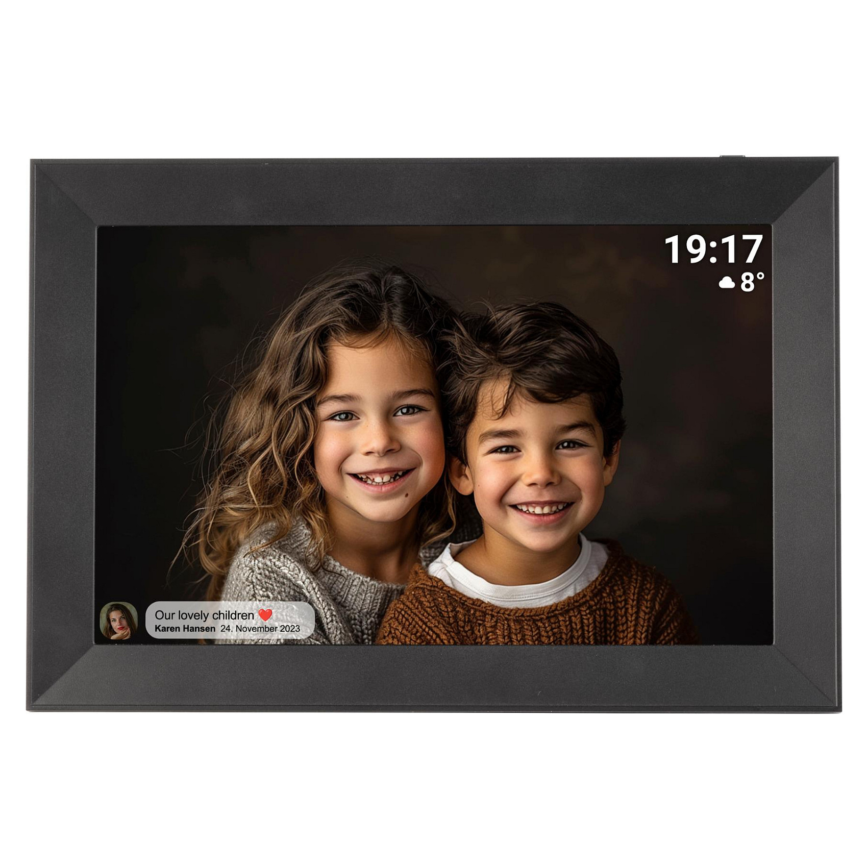 Digitalni foto okvir DENVER Frameo PFF-1012 (10.1" IPS, 16 GB, Wi-Fi, Frameo aplikacija) crni