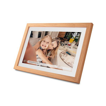 Digitalni okvir za slike DENVER Frameo PFF-1040LW (10.1" IPS, 16 GB, Wi-Fi, Svijetlo drvo)-0