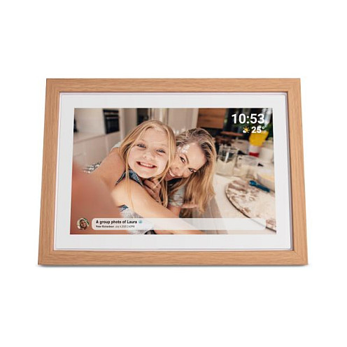 Digitalni okvir za slike DENVER Frameo PFF-1040LW (10.1" IPS, 16 GB, Wi-Fi, Svijetlo drvo)-1