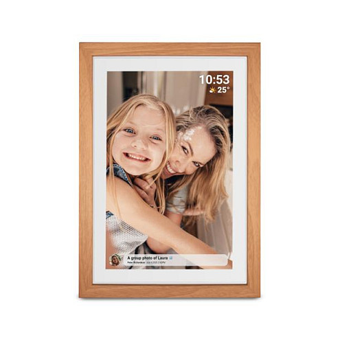 Digitalni okvir za slike DENVER Frameo PFF-1040LW (10.1" IPS, 16 GB, Wi-Fi, Svijetlo drvo)-2