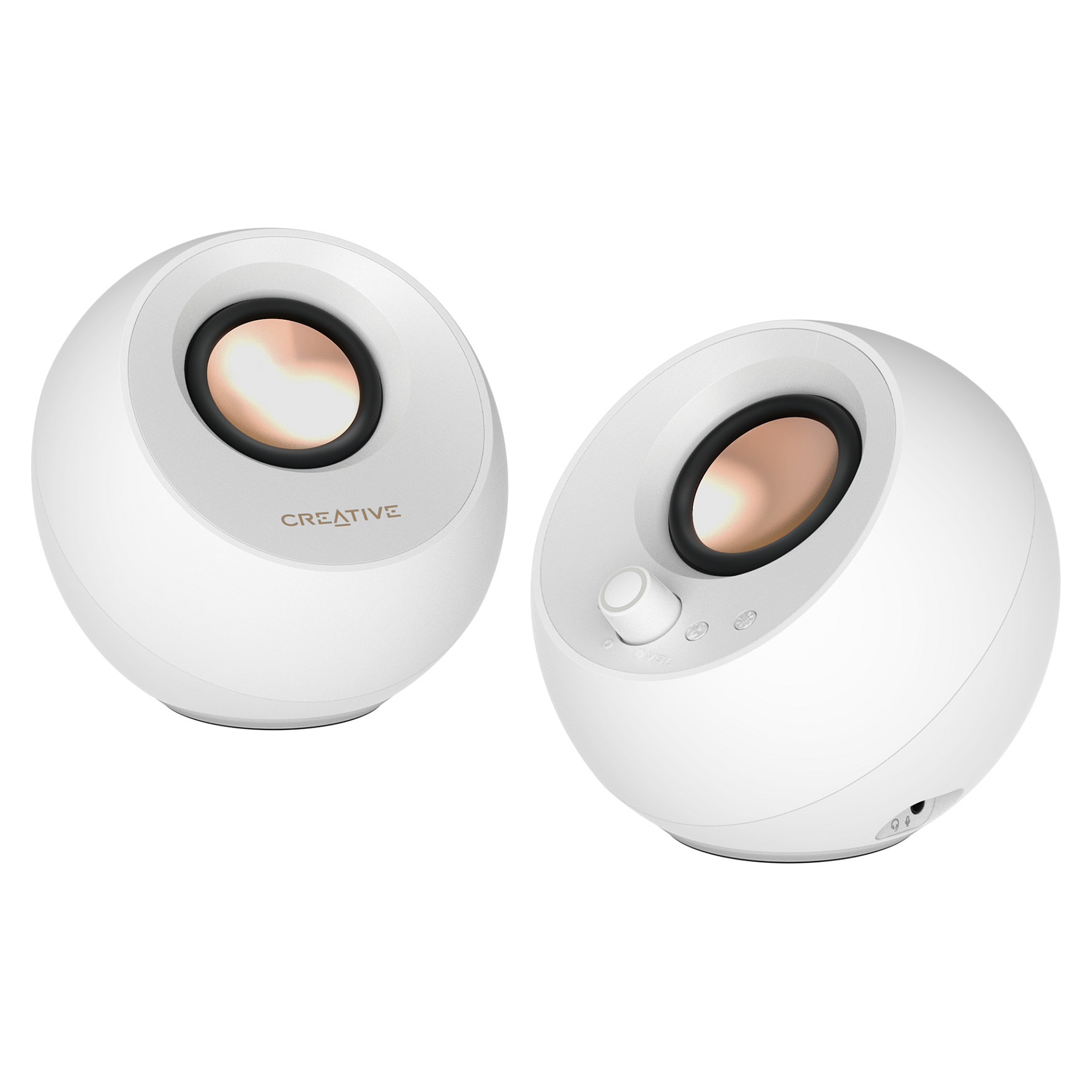 PC zvučnici CREATIVE Pebble Pro bijeli (2.0, USB-C, Bluetooth 5.3, RGB, 60W Peak)-0