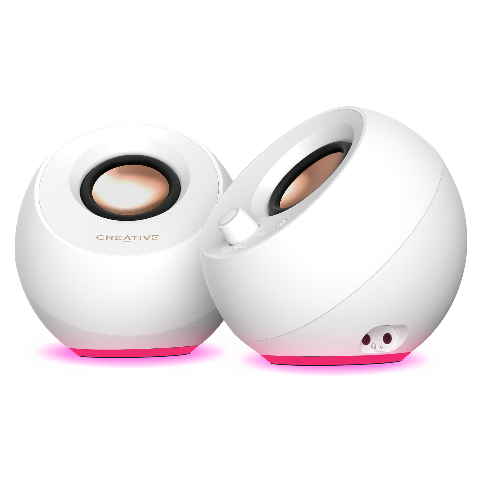 PC zvučnici CREATIVE Pebble Pro bijeli (2.0, USB-C, Bluetooth 5.3, RGB, 60W Peak)-4