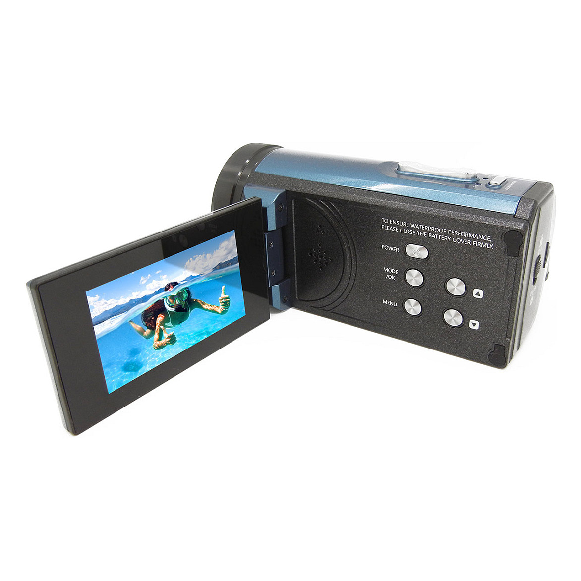 Vodootporni digitalni fotoaparat EASYPIX Aquapix WDV5630 GreyBlue (4K video, 56MP, dvostruki zaslon, 5m vodootporan)-1