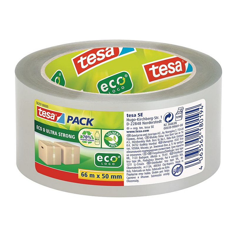 Ljepljiva traka za pakiranje TESA ecoLogo 58297 (66m x 50mm, smeđa)