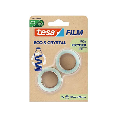 Prozirna ljepljiva traka TESA Eco+Crystal (10m x 19mm, 100% reciklirana plastika)