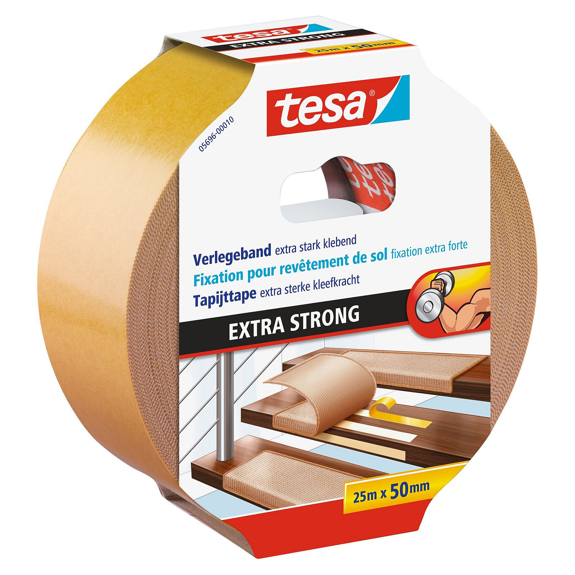 TESA PRO 74613 Univerzalna ljepljiva traka za pakiranje (50mm x 66m, bijela)