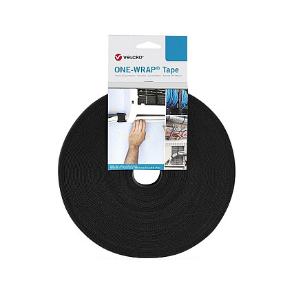 Čičak traka za kabele VELCRO ONE-WRAP (16mm x 25m, crna)-0