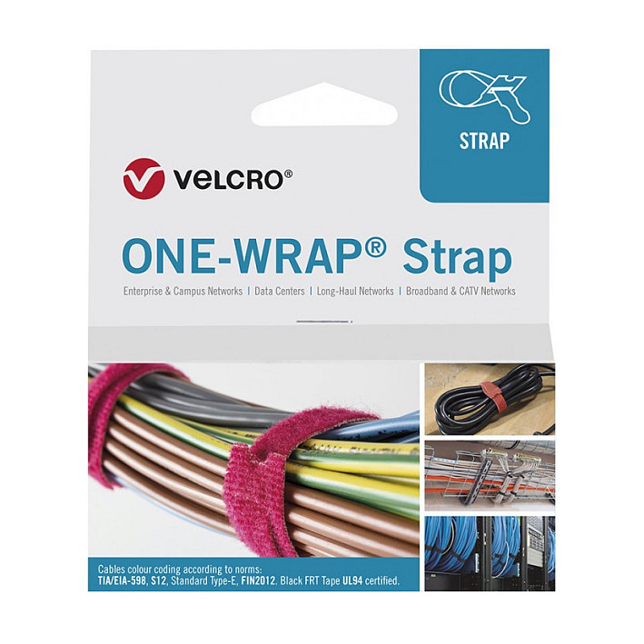 Vezice za kabele VELCRO One-Wrap Strap 13mm x 200mm (25 kom, crvene)-0