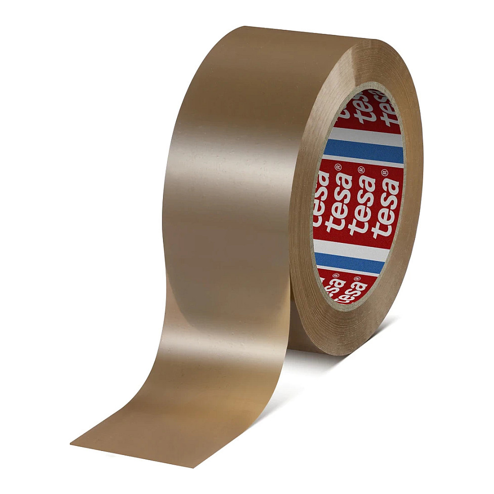 Traka za pakiranje TESA tesapack 60418 (50mm x 66m, smeđa, tiho odmatanje)-0