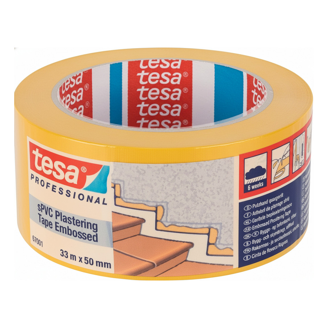 Zaštitna traka za žbukanje TESA Putzband 67001 (33m x 50mm, sPVC, žuta)