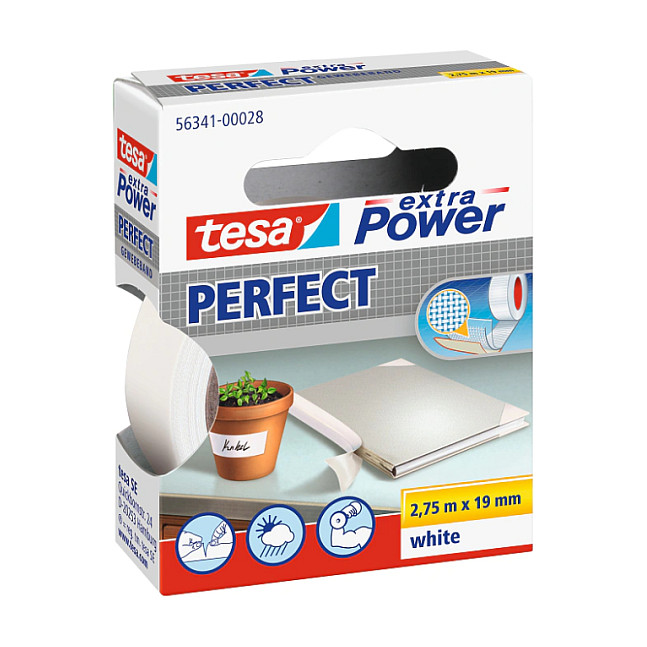 Ljepljiva traka TESA extra Power Perfect 56341 (2.75m x 19mm, bijela, vodootporna)-0