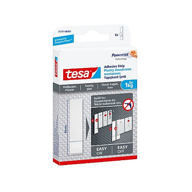 Samoljepljive trake TESA POWERSTRIPS 77771 za tapete i žbuku (nosivost do 1 kg, 6 komada)-0