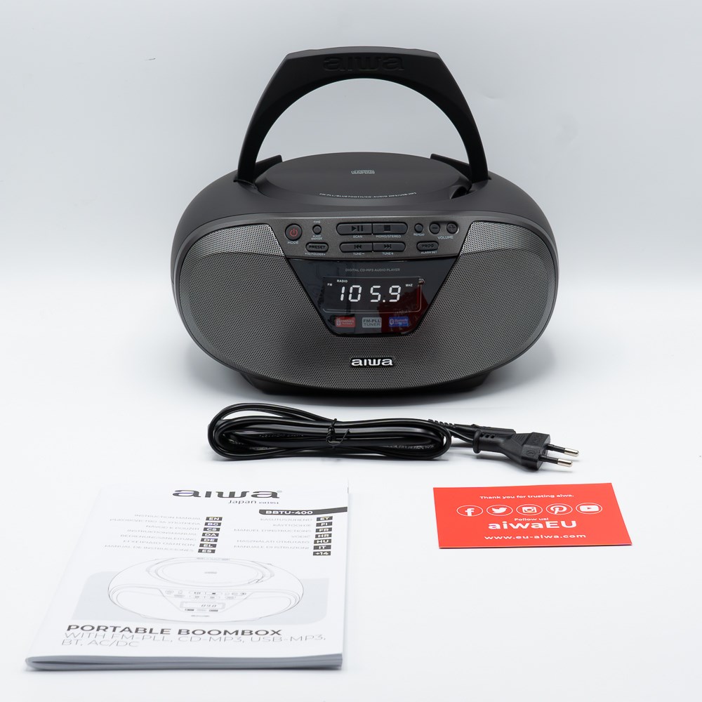 Prijenosni radio Aiwa BBTU-400BK (CD, Bluetooth, USB, FM radio)-9