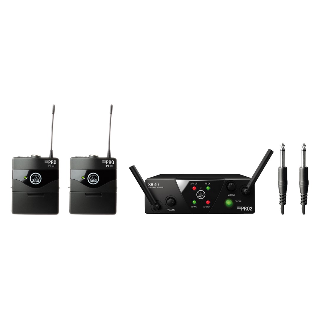 Bežični mikrofonski set AKG WMS40 Mini2 Instrumental (2 kanala, do 30h rada, Plug & Play)