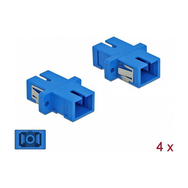 Adapter DELOCK 85990 SC Simplex na SC Simplex (Singlemode, 4 komada)-0