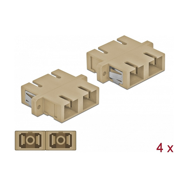 Adapter DELOCK za optički kabel SC Duplex na SC Duplex Multimode (4 komada)-0