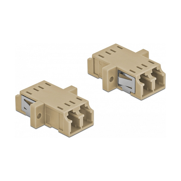 Optički adapter DELOCK LC Duplex na LC Duplex (Multimode, 2 komada, bež)-0