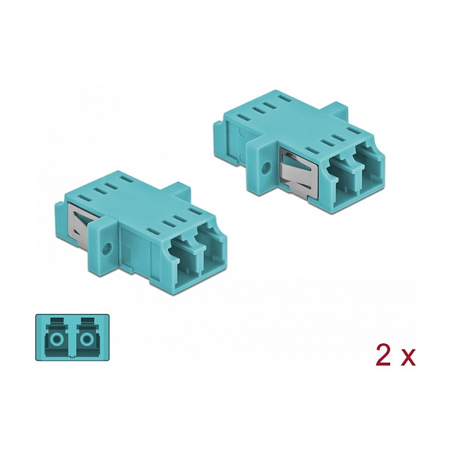 Svjetlovodni adapter DELOCK LC Duplex na LC Duplex Multimode OM3/OM4 (2 komada)-2