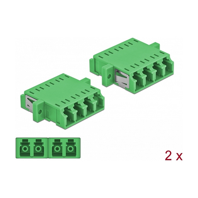 Optička spojnica DELOCK 86539 LC Quad na LC Quad Singlemode (2 komada, zelena)