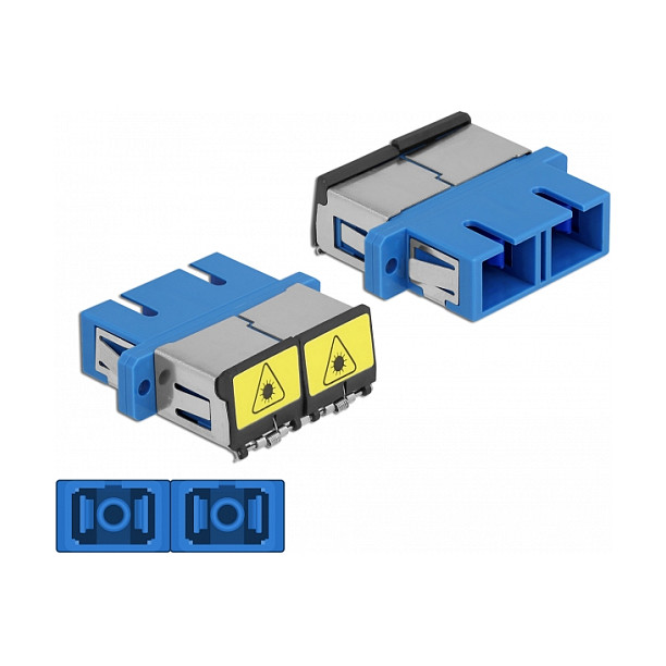 Optička spojnica DELOCK SC Duplex na SC Duplex Singlemode (keramička čahura, zaštita od lasera)-2