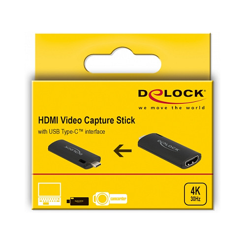 HDMI na USB-C adapter za snimanje DELOCK Video Capture Stick (1080p@30Hz, UVC, Plug & Play)-1
