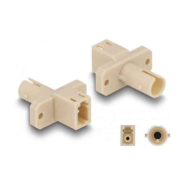 Hibridni adapter DELOCK 87939 (LC Simplex na ST Simplex, bež)-0