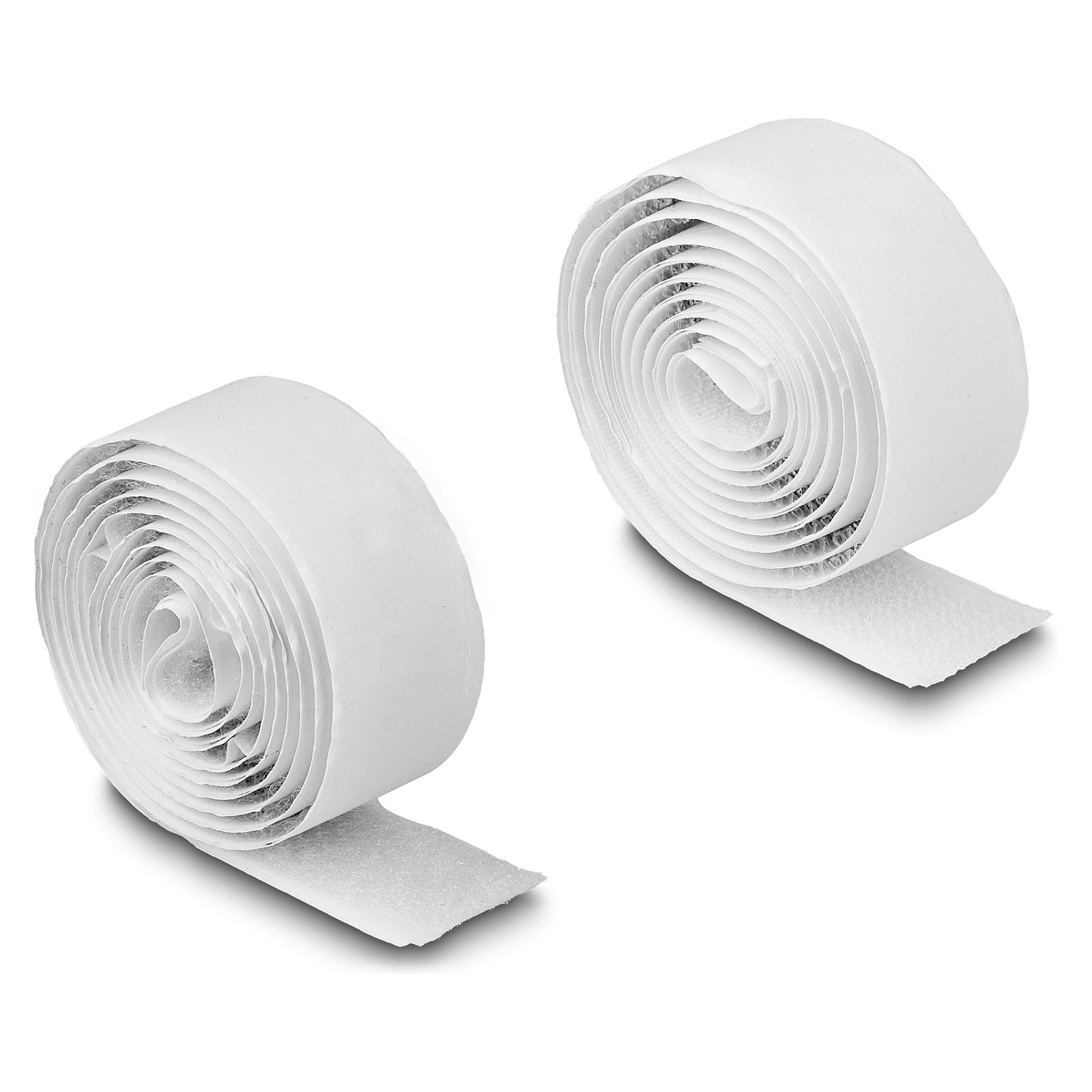 Vezica za kabele DELOCK samoljepljiva čičak traka 1m x 20mm, bijela