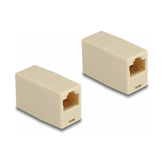 Mrežni adapter DELOCK 88034 RJ45 (ž) na RJ45 (ž) UTP Cat.5e bež