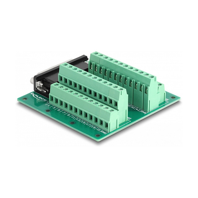 DELOCK Adapter D-Sub HD 44-pinski (ženski) na terminalni blok za DIN šinu (66916)-1