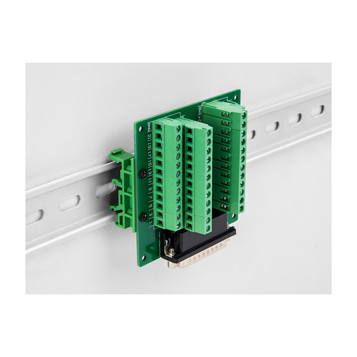 DELOCK Adapter D-Sub HD 44-pinski (ženski) na terminalni blok za DIN šinu (66916)-3