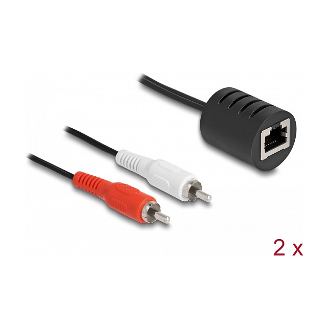 Audio Extender DELOCK 87857 (RJ45 na 2x RCA, do 50m)-1