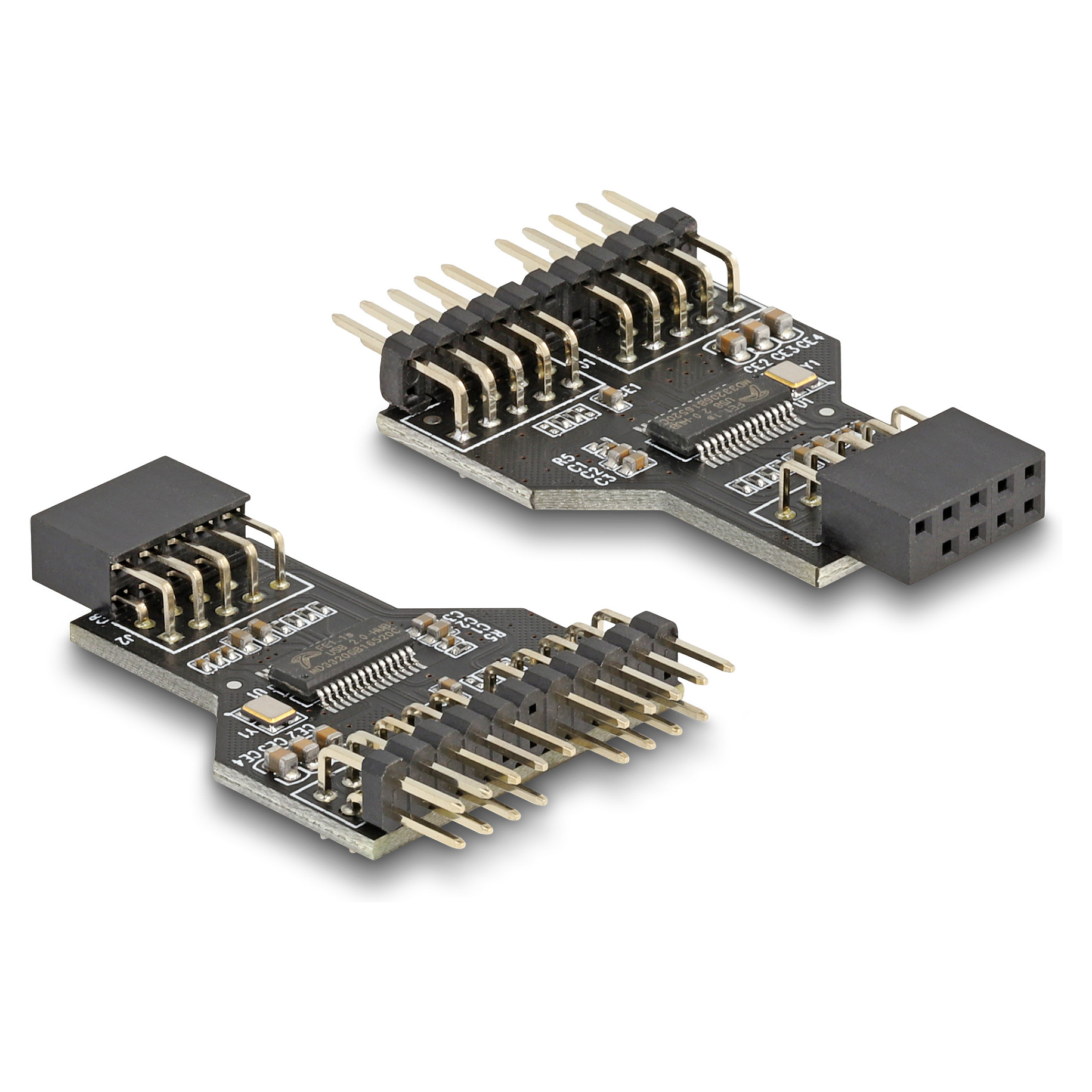 Interni USB 2.0 Hub DELOCK 60045 (1x 9-pin ženski na 2x 9-pin muški konektor)-1