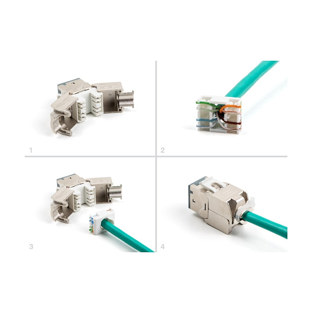 Keystone modul DELOCK RJ45 Cat.6A (Set 10 kom, bez alata, oklopljen STP)-4