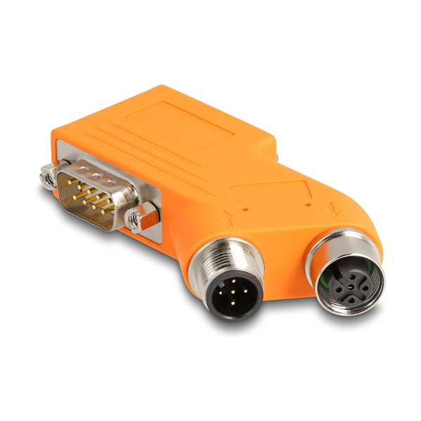 DELOCK CAN Bus Y-razdjelnik D-Sub 9 na M12 A-kodiran 5-pinski 35° (60667)-0