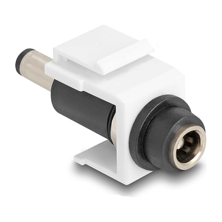 Keystone modul DELOCK 84176 (DC 5.5 x 2.5 mm ženski na DC 5.5 x 2.1 mm muški) bijeli