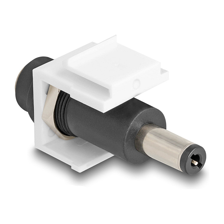 Keystone modul DELOCK 84176 (DC 5.5 x 2.5 mm ženski na DC 5.5 x 2.1 mm muški) bijeli-1