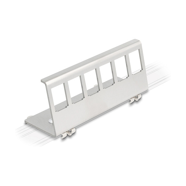 Nosač Keystone modula DELOCK 90656 (6 portova, za DIN šinu, metalni)-0