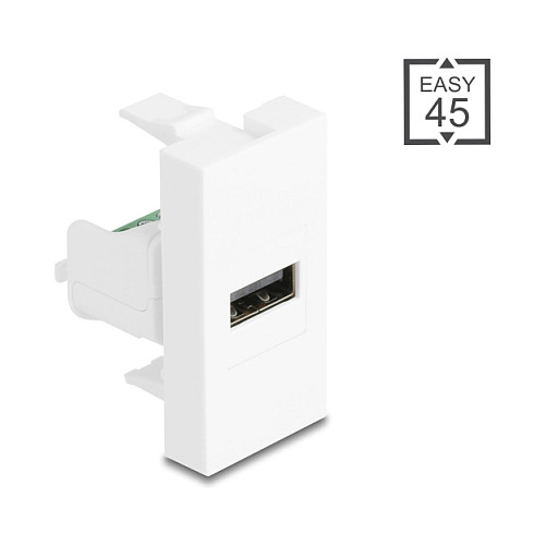 Delock Easy 45 Modul USB 2.0 Tip-A (Ž) na terminalni blok, bijeli (90911)