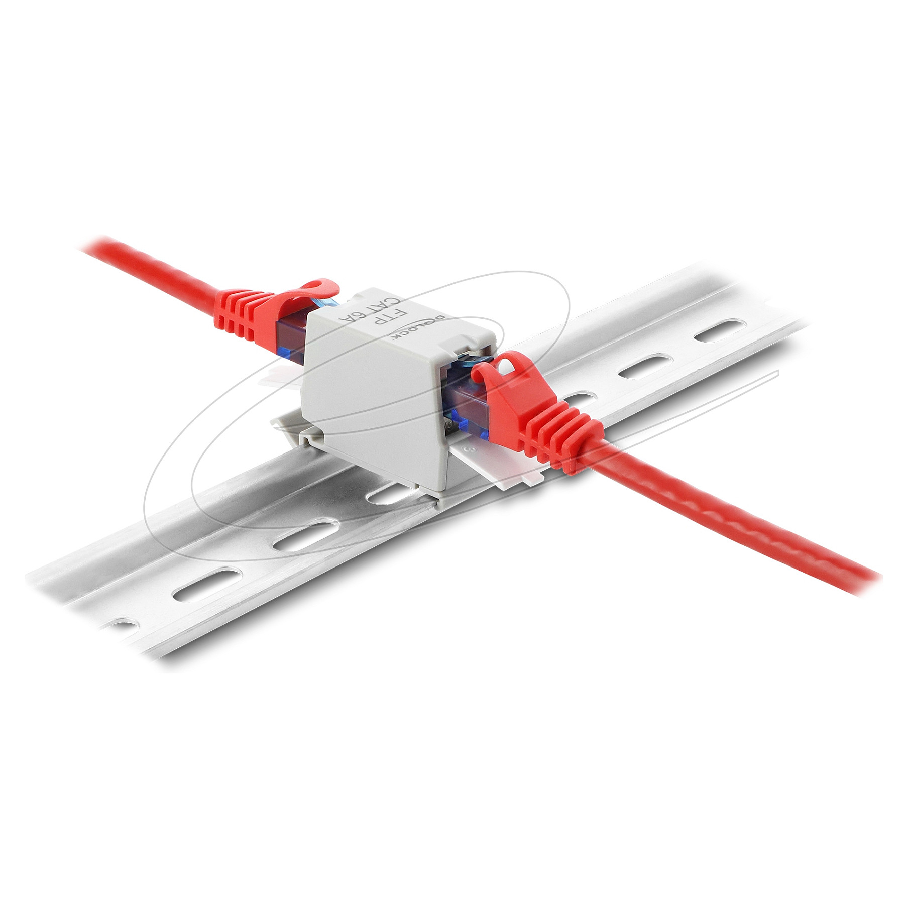 Spojnica DELOCK RJ45 Cat.6A za DIN šinu oklopljena (90933)
