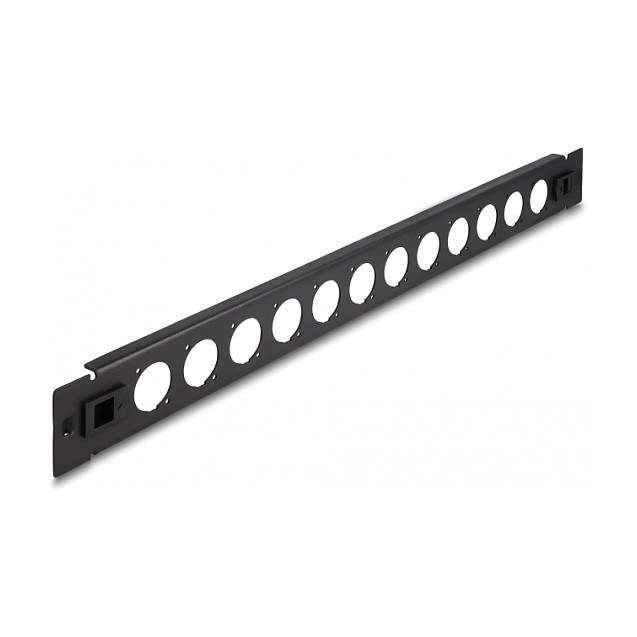 Patch panel DELOCK 19" D-Type 12 Port (1U, bez alata, crni)-0