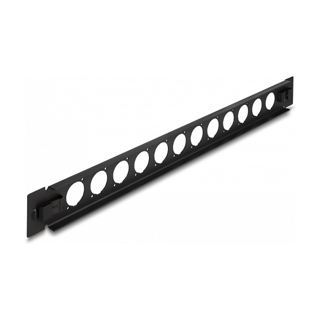 Patch panel DELOCK 19" D-Type 12 Port (1U, bez alata, crni)-1