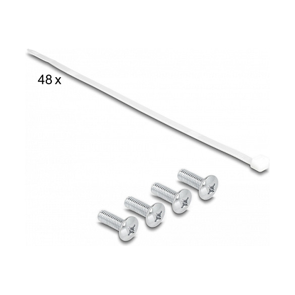 Patch panel DELOCK 19" Keystone 48 portova (2U, s rasteretnim šipkama)-4