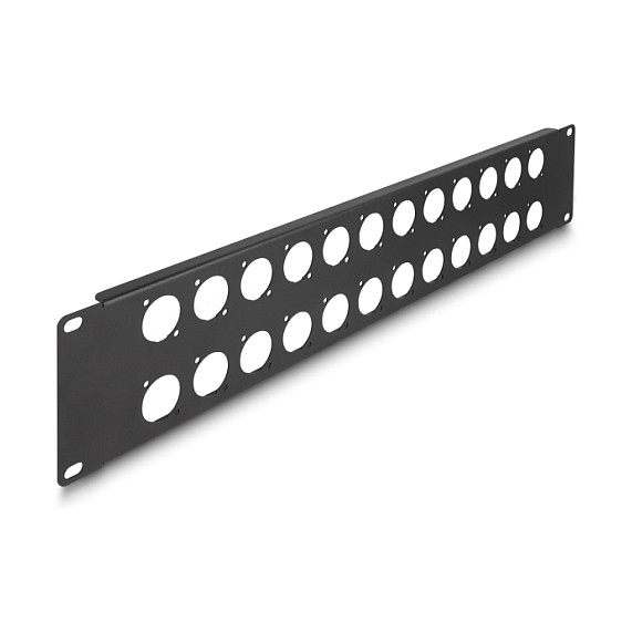 DELOCK 19" Patch Panel 88055 (24 porta, D-tip, 2U, metalni) crni