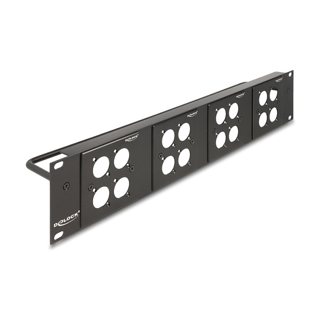 DELOCK 19" Patch Panel 88195 (4x D-Type port, 2U, crni)-0