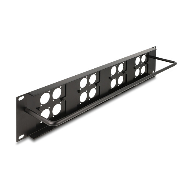 DELOCK 19" Patch Panel 88195 (4x D-Type port, 2U, crni)-1