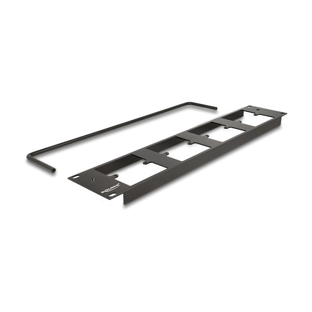 DELOCK 19" Patch Panel 88195 (4x D-Type port, 2U, crni)-2
